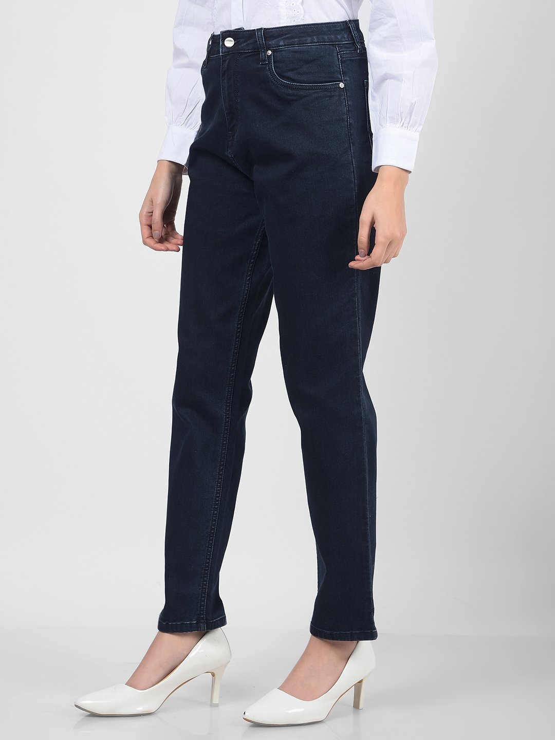 Numero Uno Women Solid Dark Blue Jeans